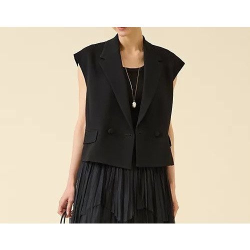【マルティニーク/martinique】のラペルドダブルジレ(セットアップ可) 人気、トレンドファッション・服の通販 founy(ファニー) 　ファッション　Fashion　レディースファッション　Ladies' Fashion Online　アウター　Coat Outerwear　トップス・カットソー　Tops/Tshirt　ベスト/ジレ　Gilets/Vests　おすすめ　Recommend　クラシック　Classic　ジョーゼット　Georgette　セットアップ　Set Up　ダブル　Double　バランス　Balance　ベスト　Vest　 other-1|ID: prp329100004594238 ipo3291000000032631867