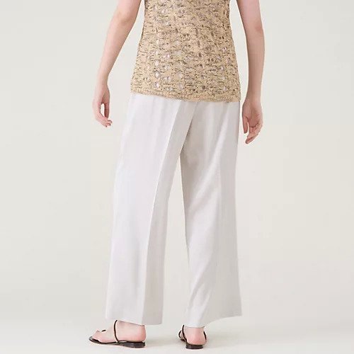 【マルティニーク/martinique】のストレートパンツ 人気、トレンドファッション・服の通販 founy(ファニー) 　ファッション　Fashion　レディースファッション　Fashion for Women　パンツ　Pants & Trousers　おすすめ　Recommended / Our Picks　サテン　Satin, Glossy Fabric　ジョーゼット　Georgette, Semi-Sheer Fabric　ストレート　Straight, Straight Cut　フラット　Flat, Flat Shoes　フロント　Front, Front Design　リラックス　Relax, Relaxed Fit　other-3|ID: prp329100004594246 ipo3291000000032632470