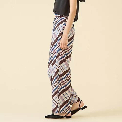 【マルティニーク/martinique】のcheckパンツ(セットアップ可) 人気、トレンドファッション・服の通販 founy(ファニー) 　ファッション　Fashion　レディースファッション　Ladies' Fashion Online　セットアップ　Setup　パンツ　Pants　おすすめ　Recommend　ショート　Short　シンプル　Simple　ジョーゼット　Georgette　ストレート　Straight　セットアップ　Set Up　チェック　Check　ノースリーブ　No Sleeve　バイアス　Bias　フラット　Flat　フロント　Front　リラックス　Relax　other-2|ID: prp329100004594247 ipo3291000000032632473
