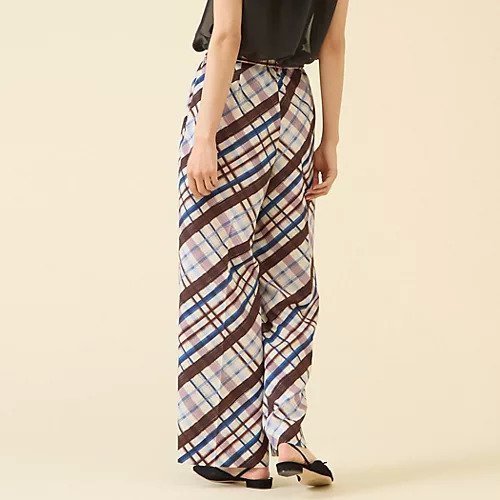 【マルティニーク/martinique】のcheckパンツ(セットアップ可) 人気、トレンドファッション・服の通販 founy(ファニー) 　ファッション　Fashion　レディースファッション　Ladies' Fashion Online　セットアップ　Setup　パンツ　Pants　おすすめ　Recommend　ショート　Short　シンプル　Simple　ジョーゼット　Georgette　ストレート　Straight　セットアップ　Set Up　チェック　Check　ノースリーブ　No Sleeve　バイアス　Bias　フラット　Flat　フロント　Front　リラックス　Relax　other-3|ID: prp329100004594247 ipo3291000000032632474