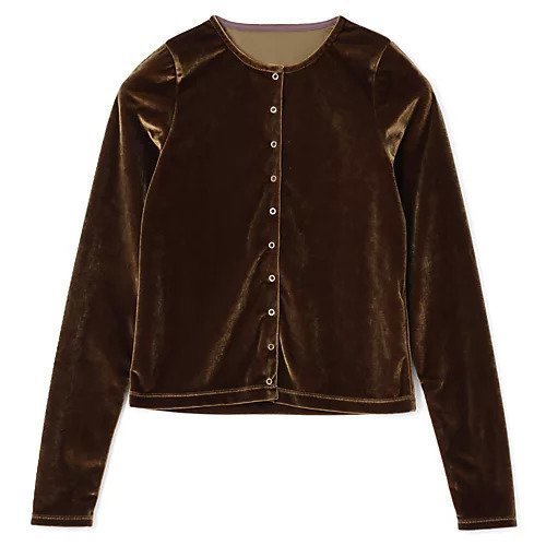 【ジュンミカミ/JUN MIKAMI】のベルベットCD インテリア・キッズ・メンズ・レディースファッション・服の通販 founy(ファニー) 　ファッション　Fashion　レディースファッション　Ladies' Fashion Online　トップス・カットソー　Tops/Tshirt　2025年　2025　2025-2026秋冬・A/W　Aw/Autumn/Winter/Fw/Fall/2025-2026　カーディガン　Cardigan　バランス　Balance　ベルベット　Velvet　洗える　Washable　ブラウン|ID: prp329100004594277 ipo3291000000032633526