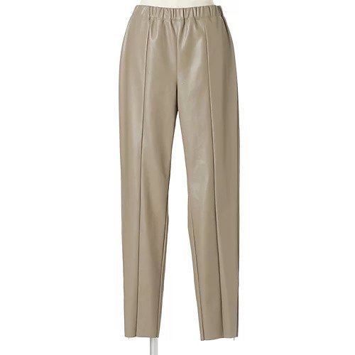 【トゥエルブクローゼット/12closet】の【洗える】ecoレザーレギンスパンツ インテリア・キッズ・メンズ・レディースファッション・服の通販 founy(ファニー) 　ファッション　Fashion　レディースファッション　Ladies' Fashion Online　パンツ　Pants　レギンス　Leggings　スリット　Slit　エレガント 上品　Elegant　洗える　Washable　トープ|ID: prp329100004594285 ipo3291000000032633637