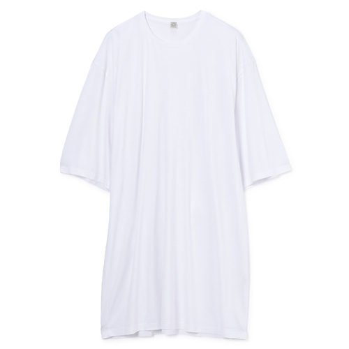【トーテム/TOTEME】のRelaxed Tee Dress インテリア・キッズ・メンズ・レディースファッション・服の通販 founy(ファニー) 　ファッション　Fashion　レディースファッション　Ladies' Fashion Online　ワンピース　Dress　ドレス　Party Dresses　2025年　2025　2025-2026秋冬・A/W　Aw/Autumn/Winter/Fw/Fall/2025-2026　シルク　Silk　ドレス　Dress　ドレープ　Drape　フィット　Fit　リラックス　Relax　洗える　Washable　WHITE 047|ID: prp329100004594291 ipo3291000000032633881