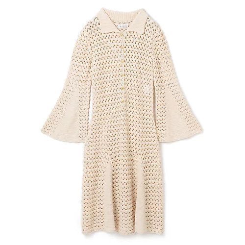 【ウェールズ ボナー/WALES BONNER】のLOTUS CROCHET DRESS 人気、トレンドファッション・服の通販 founy(ファニー) 　ファッション　Fashion　レディースファッション　Ladies' Fashion Online　ワンピース　Dress　ドレス　Party Dresses　スリット　Slit　フェミニン　Feminine　洗える　Washable　 other-1|ID: prp329100004594298 ipo3291000000032634167