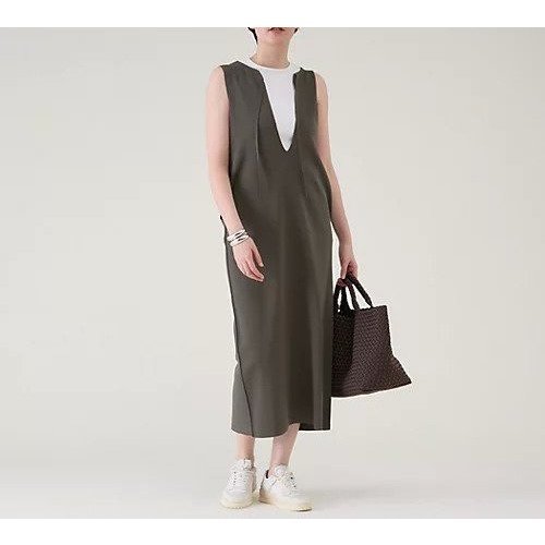【マルティニーク/martinique】のニットジャンスカ インテリア・キッズ・メンズ・レディースファッション・服の通販 founy(ファニー) 　ファッション　Fashion　レディースファッション　Ladies' Fashion Online　トップス・カットソー　Tops/Tshirt　ニット　Knit Tops　おすすめ　Recommend　スリット　Slit　チャコール|ID: prp329100004594300 ipo3291000000032634247