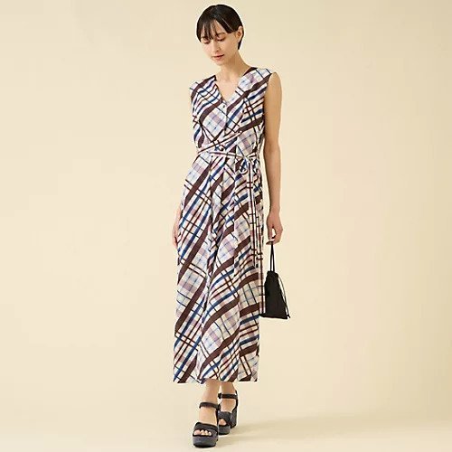 【マルティニーク/martinique】のcheckワンピース(セットアップ可) 人気、トレンドファッション・服の通販 founy(ファニー) 　ファッション　Fashion　レディースファッション　Ladies' Fashion Online　ワンピース　Dress　おすすめ　Recommend　シンプル　Simple　ジョーゼット　Georgette　セットアップ　Set Up　チェック　Check　ノースリーブ　No Sleeve　バイアス　Bias　フィット　Fit　 other-1|ID: prp329100004594302 ipo3291000000032634258