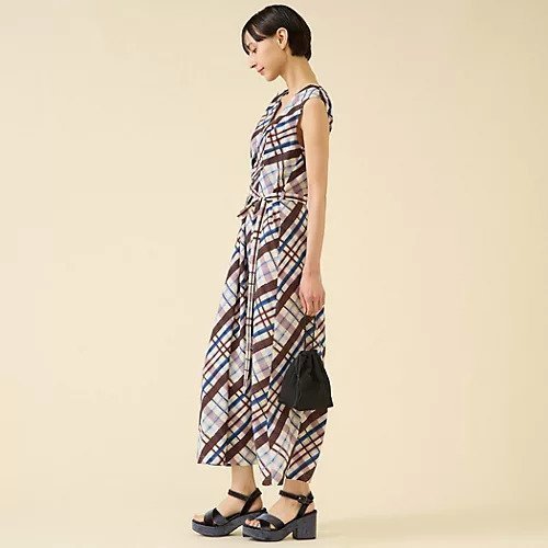 【マルティニーク/martinique】のcheckワンピース(セットアップ可) 人気、トレンドファッション・服の通販 founy(ファニー) 　ファッション　Fashion　レディースファッション　Ladies' Fashion Online　ワンピース　Dress　おすすめ　Recommend　シンプル　Simple　ジョーゼット　Georgette　セットアップ　Set Up　チェック　Check　ノースリーブ　No Sleeve　バイアス　Bias　フィット　Fit　other-2|ID: prp329100004594302 ipo3291000000032634261