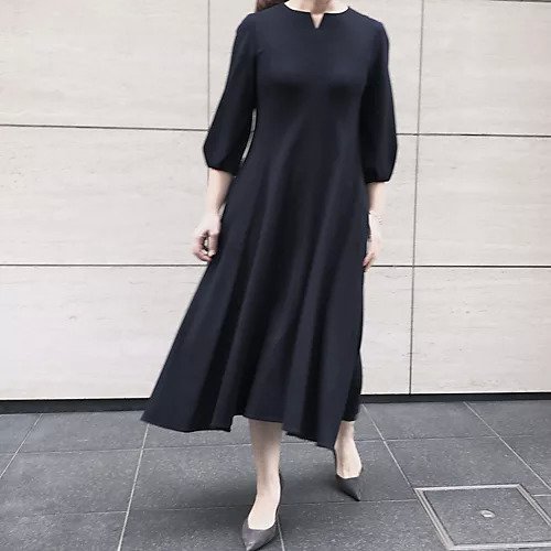 【レリアン/LEILIAN】のジャージーフレアワンピース 人気、トレンドファッション・服の通販 founy(ファニー) 　ファッション　Fashion　レディースファッション　Fashion for Women　ワンピース　Dresses　other-3|ID: prp329100004594307 ipo3291000000034941822