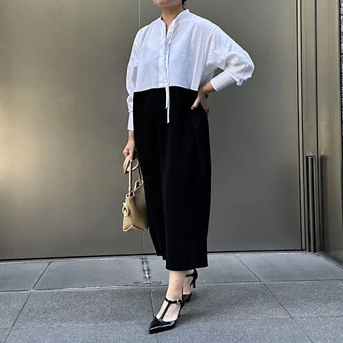 【ドメル/DOMELLE】のコンビネーションドレス 人気、トレンドファッション・服の通販 founy(ファニー) 　ファッション　Fashion　レディースファッション　Ladies' Fashion Online　ワンピース　Dress　ドレス　Party Dresses　おすすめ　Recommend　クール　Cool　スタンド　Stand　ストレート　Straight　スリット　Slit　ドレス　Dress　モノトーン　Monotone　洗える　Washable　other-2|ID: prp329100004594308 ipo3291000000032634334