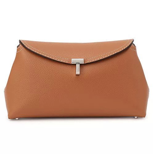 【トーテム/TOTEME】のT-Lock grained-leather clutch インテリア・キッズ・メンズ・レディースファッション・服の通販 founy(ファニー) ファッション Fashion レディースファッション Fashion for Women バッグ Bags 2025年 2025 2025-2026秋冬・A/W Autumn/Winter 2025–26 AW25–26 クラッチ Clutch, Clutch Bag シルバー Silver, Metallic Silver ツイスト Tweed, Tweed Fabric フラップ Flap, Flap Pocket リュクス Luxury, Elegant, High-End, Chic TAN|ID: prp329100004594323 ipo3291000000034865743