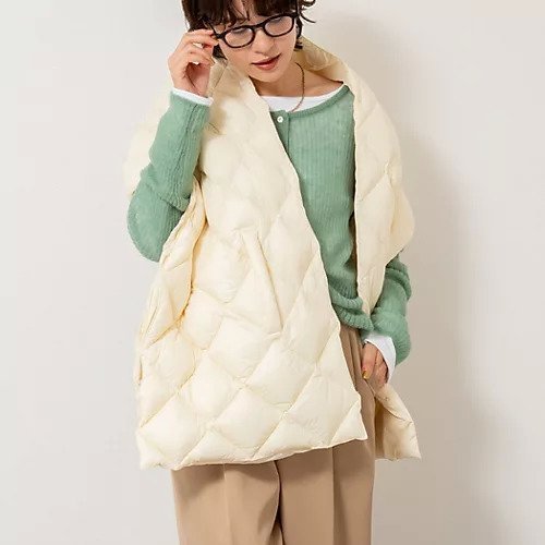 【ノーリーズ/NOLLEY'S】の【WEB限定】【TAION/タイオン】別注ダウンストール インテリア・キッズ・メンズ・レディースファッション・服の通販 founy(ファニー) 　ファッション　Fashion　レディースファッション　Fashion for Women　インナー　Innerwear　ストール　Stole, Wrap　タフタ　Taffeta, Structured Fabric　ダウン　Down, Puffer　ポケット　Pocket, Pocket Detail　ポーチ　Pouch, Small Case　別注　Limited Edition, Custom Order　2025年　2025　2025-2026秋冬・A/W　Autumn/Winter 2025–26 AW25–26　オフホワイト|ID: prp329100004594481 ipo3291000000032638707