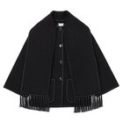 【トーテム/TOTEME】のEmbroidered scarf jacket 人気、トレンドファッション・服の通販 founy(ファニー) ファッション Fashion レディースファッション Ladies' Fashion Online アウター Coat Outerwear ジャケット Jackets 2025年 2025 2025-2026秋冬・A/W Aw/Autumn/Winter/Fw/Fall/2025-2026 ジャケット Jacket ボックス Box マフラー Scarf メルトン Melton thumbnail BLACK|ID: prp329100004594482 ipo3291000000032638723
