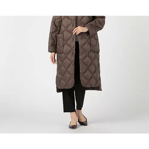 【スローン/SLOANE】のコート インテリア・キッズ・メンズ・レディースファッション・服の通販 founy(ファニー) 　ファッション　Fashion　レディースファッション　Ladies' Fashion Online　アウター　Coat Outerwear　コート　Coats　キルティング　Quilting　シンプル　Simple　ラウンド　Round　冬　Winter　軽量　Lightweight　ブラウン|ID: prp329100004594520 ipo3291000000032639429