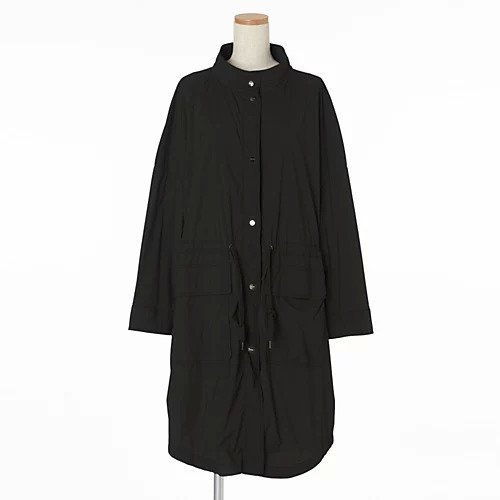【ヘルノ/HERNO】のミリタリー風コート インテリア・キッズ・メンズ・レディースファッション・服の通販 founy(ファニー) 　ファッション　Fashion　レディースファッション　Ladies' Fashion Online　アウター　Coat Outerwear　コート　Coats　スタンド　Stand　ストレッチ　Stretch　ドローストリング　Drawstring　ミリタリー　Military　ブラック|ID: prp329100004594521 ipo3291000000032639449