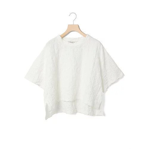 【ミディウミ/MidiUmi】のジャカードショートプルオーバー 人気、トレンドファッション・服の通販 founy(ファニー) 　ファッション　Fashion　レディースファッション　Ladies' Fashion Online　トップス・カットソー　Tops/Tshirt　プルオーバー　Pullover　カットソー　Cut And Sew　ショート　Short　シンプル　Simple　スリット　Slit　ワイド　Wide　夏　Summer　other-2|ID: prp329100004595081 ipo3291000000032648241