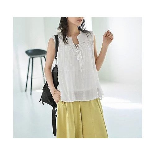 【スタイルデリ/STYLE DELI】の【LUXE】コットン楊柳ノースリブラウス インテリア・キッズ・メンズ・レディースファッション・服の通販 founy(ファニー) https://founy.com/ ファッション Fashion レディースファッション Ladies' Fashion Online トップス・カットソー Tops/Tshirt シャツ/ブラウス Shirts/Blouses インナー Inner 春 Spring ギャザー Gather サロペット Overalls タンク Tank ターコイズ Turquoise ダブル Double デニム Denim ノースリーブ No Sleeve フォルム Form フレア Flare フロント Front プリーツ Pleats ペンシル Pencil ポケット Pocket 水着 Swimsuit リボン Ribbon S/S・春夏 Ss・Spring/Summer 夏 Summer |ID: prp329100004595086 ipo3291000000032648289