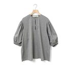 【ミディウミ/MidiUmi】のスキッパースモックシャツ ブラック|ID: prp329100004595088 ipo3291000000032648307
