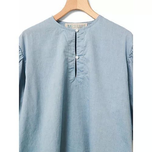 【ミディウミ/MidiUmi】のスキッパースモックシャツ 人気、トレンドファッション・服の通販 founy(ファニー) 　ファッション　Fashion　レディースファッション　Ladies' Fashion Online　トップス・カットソー　Tops/Tshirt　シャツ/ブラウス　Shirts/Blouses　グラデーション　Gradation　シャンブレー　Chambray　シンプル　Simple　スモック　Smock　セットアップ　Set Up　ビンテージ　Vintage　ボトム　Bottom　人気　Popularity　今季　This Season　無地　Plain Color　other-2|ID: prp329100004595088 ipo3291000000032648313