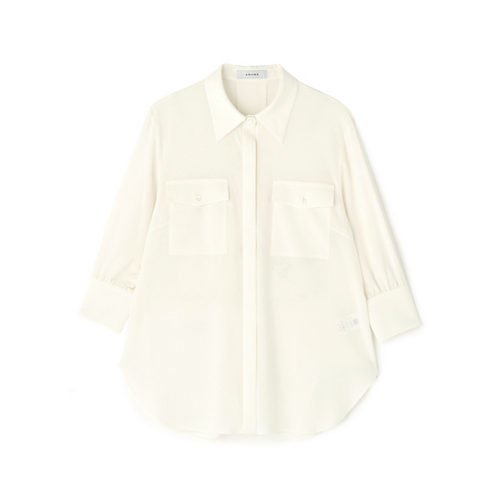 【アドーア/ADORE】のストレッチデシンブラウス インテリア・キッズ・メンズ・レディースファッション・服の通販 founy(ファニー) ファッション Fashion レディースファッション Fashion for Women トップス・カットソー Cut & Sew Tops シャツ・ブラウス・オフィスカジュアル Elegant Blouses & Button-Ups おすすめ Recommended / Our Picks コンパクト Compact, Small Size スタンダード Standard, Basic ストレッチ Stretch, Stretchy Fabric ドレープ Drape, Draping Fabric フィット Fit, Slim Fit ポケット Pocket, Pocket Detail 夏 Summer 春 Spring S/S・春夏 SS, Spring/Summer, Warm Season ホワイト|ID: prp329100004595093 ipo3291000000032648355