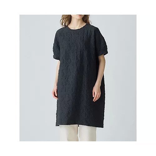 【ミディウミ/MidiUmi】のジャカードチュニックワンピース 人気、トレンドファッション・服の通販 founy(ファニー) 　ファッション　Fashion　レディースファッション　Ladies' Fashion Online　ワンピース　Dress　チュニック　Tunic　おすすめ　Recommend　カットソー　Cut And Sew　チュニック　Tunic　夏　Summer　other-3|ID: prp329100004595102 ipo3291000000032648551