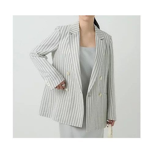 【カオス/Chaos】のストライパージャケット インテリア・キッズ・メンズ・レディースファッション・服の通販 founy(ファニー) https://founy.com/ ファッション Fashion レディースファッション Ladies' Fashion Online アウター Coat Outerwear ジャケット Jackets ショート Short ジャケット Jacket ストライプ Stripe ダブル Double バランス Balance 定番 Standard |ID: prp329100004596226 ipo3291000000032662170