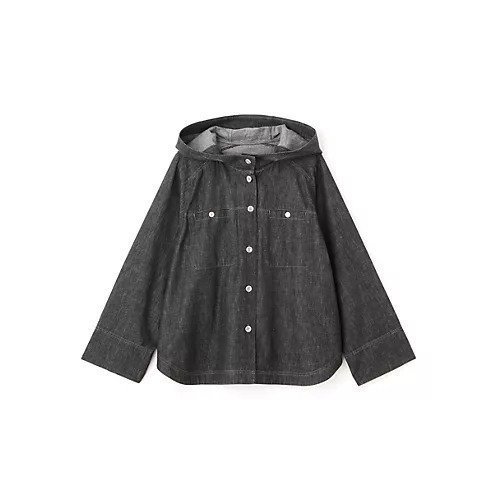 【ヒューマンウーマン/HUMAN WOMAN】のライトオンスデニムフードブラウス 人気、トレンドファッション・服の通販 founy(ファニー) 　ファッション　Fashion　レディースファッション　Ladies' Fashion Online　トップス・カットソー　Tops/Tshirt　シャツ/ブラウス　Shirts/Blouses　おすすめ　Recommend　ボトム　Bottom　ポケット　Pocket　ロング　Long　ワイド　Wide　羽織　Haori　other-2|ID: prp329100004597394 ipo3291000000032674668