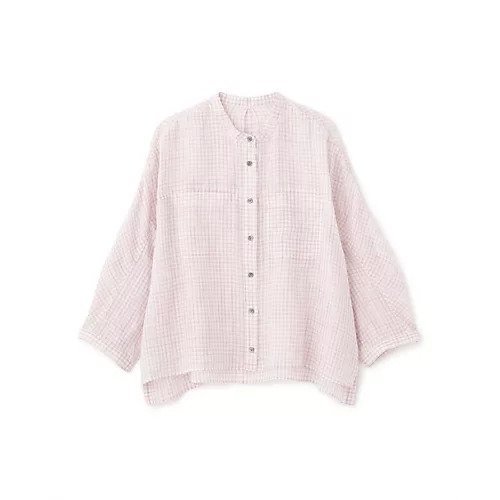 【ヒューマンウーマン/HUMAN WOMAN】のラミーバンドカラーチェックシャツブラウス 人気、トレンドファッション・服の通販 founy(ファニー) 　ファッション　Fashion　レディースファッション　Ladies' Fashion Online　トップス・カットソー　Tops/Tshirt　シャツ/ブラウス　Shirts/Blouses　おすすめ　Recommend　カーディガン　Cardigan　ギンガム　Gingham　チェック　Check　ビッグ　Big　ボトム　Bottom　ポケット　Pocket　定番　Standard　other-2|ID: prp329100004597395 ipo3291000000032674677