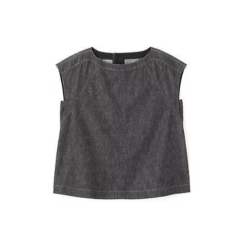 【ヒューマンウーマン/HUMAN WOMAN】のライトオンスデニムボートネックブラウス 人気、トレンドファッション・服の通販 founy(ファニー) 　ファッション　Fashion　レディースファッション　Ladies' Fashion Online　トップス・カットソー　Tops/Tshirt　シャツ/ブラウス　Shirts/Blouses　おすすめ　Recommend　キャップ　Cap　スタンダード　Standard　スリーブ　Sleeve　セットアップ　Set Up　デニム　Denim　プリント　Print　ボトム　Bottom　夏　Summer　other-2|ID: prp329100004597396 ipo3291000000032674685