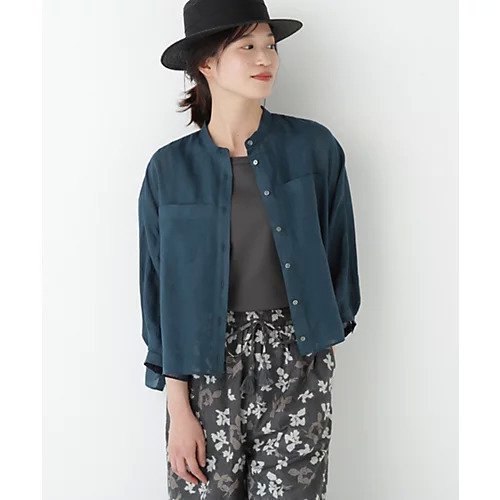 【ヒューマンウーマン/HUMAN WOMAN】のラミーバンドカラーシャツブラウス インテリア・キッズ・メンズ・レディースファッション・服の通販 founy(ファニー) https://founy.com/ ファッション Fashion レディースファッション Ladies' Fashion Online トップス・カットソー Tops/Tshirt シャツ/ブラウス Shirts/Blouses おすすめ Recommend カーディガン Cardigan ビッグ Big ボトム Bottom ポケット Pocket 定番 Standard |ID: prp329100004597397 ipo3291000000032674688