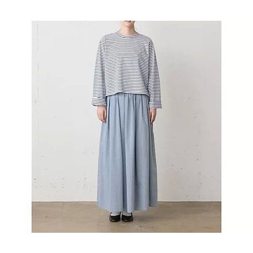 【ミディウミ/MidiUmi】のシャンブレーギャザースカート インテリア・キッズ・メンズ・レディースファッション・服の通販 founy(ファニー) ファッション Fashion レディースファッション Fashion for Women スカート Skirts シャンブレー Chambray, Denim-Like Fabric シンプル Simple, Minimal ベーシック Basic, Essential リラックス Relax, Relaxed Fit ロング Long, Long-Length ワッシャー Washer, Crinkled Finish 人気 Popular, Best Seller ブルー|ID: prp329100004597398 ipo3291000000034816641