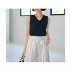 【スタイルデリ/STYLE DELI】の薄手なとろみシャリ感Vネックトップス ネイビー|ID: prp329100004597455 ipo3291000000032675290