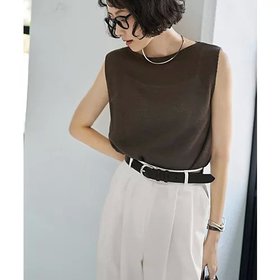 【スタイルデリ/STYLE DELI】 ペーパーヤーンノースリニットトップス人気、トレンドファッション・服の通販 founy(ファニー) ファッション Fashion レディースファッション Ladies' Fashion Online トップス・カットソー Tops/Tshirt ニット Knit Tops アクリル Acrylic イエロー Yellow インナー Inner キャミソール Camisole 吸水 Water Absorption シアー Sheer シンプル Simple ジャケット Jacket スクエア Square ストレート Straight スリット Slit タンク Tank トレンド Trend ノースリーブ No Sleeve バランス Balance パステル Pastel パープル Purple フォルム Form ラベンダー Lavender リアル Real ワイド Wide 夏 Summer エレガント 上品 Elegant |ID:prp329100004598376