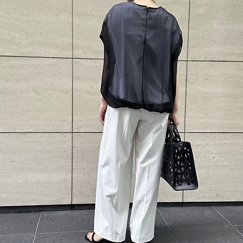 【ドメル/DOMELLE】のレイヤードトップス 人気、トレンドファッション・服の通販 founy(ファニー) 　ファッション　Fashion　レディースファッション　Ladies' Fashion Online　トップス・カットソー　Tops/Tshirt　ギャザー　Gather　ジョーゼット　Georgette　ブラウジング　Browsing　夏　Summer　洗える　Washable　other-3|ID: prp329100004598381 ipo3291000000032685107