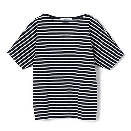 【エクラ/eclat】の【別注】大人ボーダーTシャツ インテリア・キッズ・メンズ・レディースファッション・服の通販 founy(ファニー) 　ファッション　Fashion　レディースファッション　Ladies' Fashion Online　トップス・カットソー　Tops/Tshirt　シャツ/ブラウス　Shirts/Blouses　ロング / Tシャツ　T-Shirts　イタリア　Italy　ジャージー　Jersey　ボーダー　Border　エレガント 上品　Elegant　別注　Special Order　洗える　Washable　ダークネイビー&#215;ホワイト|ID: prp329100004598382 ipo3291000000032685109