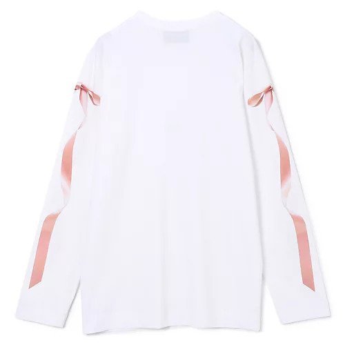 【シモーン ロシャ/SIMONE ROCHA】のRIBBON BOW TAIL PRINT LONG SLEEVE T-SHIRT 人気、トレンドファッション・服の通販 founy(ファニー)  ファッション Fashion レディースファッション Fashion for Women トップス・カットソー Cut & Sew Tops シャツ・ブラウス・オフィスカジュアル Elegant Blouses & Button-Ups ロングTシャツ・Tシャツ Longline T-Shirts & Tees 2025年 2025 2025-2026秋冬・A/W Autumn/Winter 2025–26 AW25–26 バランス Balance, Style Balance プリント Print, Printed Pattern ボックス Boxy, Box Shape リボン Ribbon, Bow ロング Long, Long-Length 洗える Machine Washable other-2|ID: prp329100004598384 ipo3291000000034365197