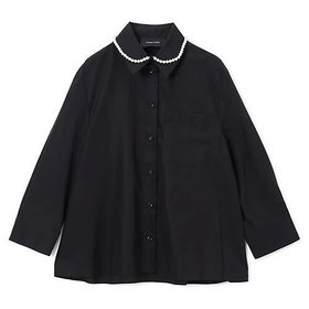 【シモーン ロシャ/SIMONE ROCHA】 CROPPED MASCULINE SHIRT W/ EMB人気、トレンドファッション・服の通販 founy(ファニー) ファッション Fashion レディースファッション Fashion for Women トップス・カットソー Cut & Sew Tops シャツ・ブラウス・オフィスカジュアル Elegant Blouses & Button-Ups 2025年 2025 2025-2026秋冬・A/W Autumn/Winter 2025–26 AW25–26 クロップド Cropped, Short Length スタイリッシュ Stylish, Fashionable ドレス Dress, One-Piece バランス Balance, Style Balance パール Pearl, Pearl Accent 洗える Machine Washable |ID:prp329100004598387