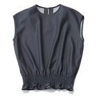 【エムセブンデイズ/M7days】の裾シャーリングブラウス シャンブレーネイビー|ID:prp329100004598388