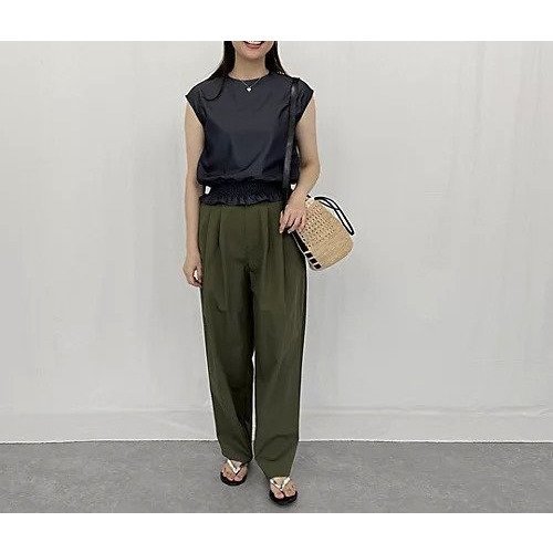 【エムセブンデイズ/M7days】の裾シャーリングブラウス 人気、トレンドファッション・服の通販 founy(ファニー) 　ファッション　Fashion　レディースファッション　Fashion for Women　トップス・カットソー　Cut & Sew Tops　シャツ・ブラウス・オフィスカジュアル　Elegant Blouses & Button-Ups　なめらか　Smooth, Silky Texture　エレガント 上品　Elegant　シャーリング　Shirring, Ruched　シンプル　Simple, Minimal　ノースリーブ　Sleeveless, No-Sleeve　パーティ　Party, Party Style　フォルム　Silhouette, Form　ボトム　Bottoms, Lower Wear　洗える　Machine Washable　other-3|ID: prp329100004598388 ipo3291000000033036287