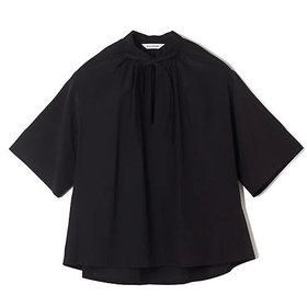 【イーバイエクラ/E by eclat】 バンドカラー細ボウタイブラウス人気、トレンドファッション・服の通販 founy(ファニー) ファッション Fashion レディースファッション Fashion for Women トップス・カットソー Cut & Sew Tops シャツ・ブラウス・オフィスカジュアル Elegant Blouses & Button-Ups エレガント 上品 Elegant ギャザー Gathered, Ruffled スリット Slit, Slit Detail ボックス Boxy, Box Shape ワイド Wide, Wide Fit 夏 Summer 洗える Machine Washable |ID:prp329100004598389