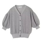 【イーバイエクラ/E by eclat】のギャザー袖ラメカーディガン シルバー|ID:prp329100004598391