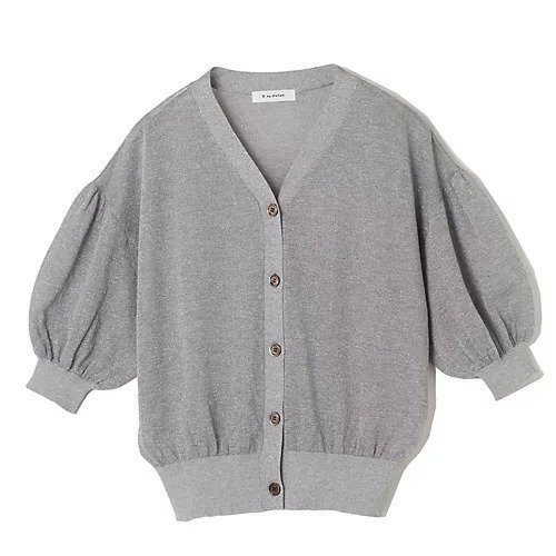 【イーバイエクラ/E by eclat】のギャザー袖ラメカーディガン インテリア・キッズ・メンズ・レディースファッション・服の通販 founy(ファニー) 　ファッション　Fashion　レディースファッション　Ladies' Fashion Online　トップス・カットソー　Tops/Tshirt　カーディガン　Cardigans　カーディガン　Cardigan　ギャザー　Gather　ドロップ　Drop　ブラウジング　Browsing　モダン　Modern　洗える　Washable　シルバー|ID: prp329100004598391 ipo3291000000032685157