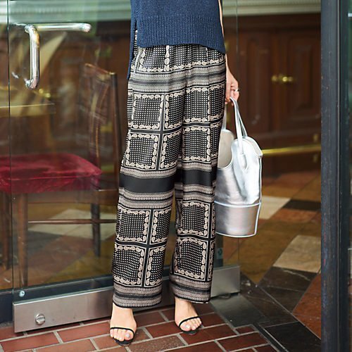 【エムセブンデイズ/M7days】のペイズリー ドットプリントワイドパンツ 人気、トレンドファッション・服の通販 founy(ファニー) 　ファッション　Fashion　レディースファッション　Ladies' Fashion Online　パンツ　Pants　エスニック　Ethnic　シンプル　Simple　ツイル　Twill　ドット　Dot　バンダナ　Bandana　プリント　Print　ペイズリー　Paisley　ミックス　Mix　ワイド　Wide　楽ちん　Easy　洗える　Washable　other-2|ID: prp329100004598394 ipo3291000000032685170