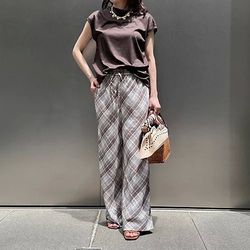 【エクラ/eclat】の【宮崎桃代さん別注】チェックパンツ 人気、トレンドファッション・服の通販 founy(ファニー) 　ファッション　Fashion　レディースファッション　Fashion for Women　パンツ　Pants & Trousers　チェック　Check, Plaid, Tartan　バイアス　Bias, Diagonal Cut　パジャマ　Pajamas, Sleepwear　別注　Limited Edition, Custom Order　other-3|ID: prp329100004598395 ipo3291000000034980624