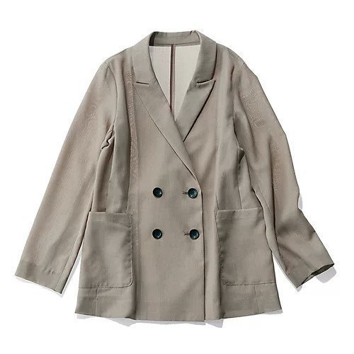 【エムセブンデイズ/M7days】のダブルブレストシアージャケット インテリア・キッズ・メンズ・レディースファッション・服の通販 founy(ファニー) 　ファッション　Fashion　レディースファッション　Ladies' Fashion Online　アウター　Coat Outerwear　ジャケット　Jackets　シアー　Sheer　ジャケット　Jacket　ダブル　Double　ビジネス 仕事 通勤　Business　定番　Standard　洗える　Washable　軽量　Lightweight　ベージュ|ID: prp329100004598417 ipo3291000000032685278