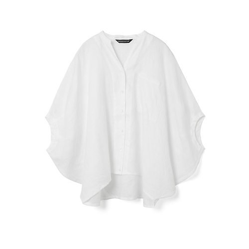 【ミズイロ インド/mizuiro ind】のリネンスタンドカラーコクーンシャツ インテリア・キッズ・メンズ・レディースファッション・服の通販 founy(ファニー) 　ファッション　Fashion　レディースファッション　Ladies' Fashion Online　トップス・カットソー　Cut & Sew Tops　シャツ/ブラウス　Elegant Blouses & Button-Ups　スタンド　Stand　フロント　Front　ポケット　Pocket　リネン　Linen　人気　Popularity　定番　Standard　オフホワイト|ID: prp329100004599311 ipo3291000000032694187