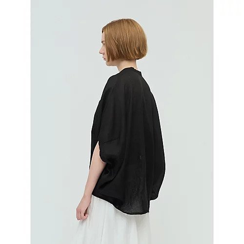 【ミズイロ インド/mizuiro ind】のリネンスタンドカラーコクーンシャツ 人気、トレンドファッション・服の通販 founy(ファニー) 　ファッション　Fashion　レディースファッション　Ladies' Fashion Online　トップス・カットソー　Cut & Sew Tops　シャツ/ブラウス　Elegant Blouses & Button-Ups　スタンド　Stand　フロント　Front　ポケット　Pocket　リネン　Linen　人気　Popularity　定番　Standard　other-3|ID: prp329100004599311 ipo3291000000032694193