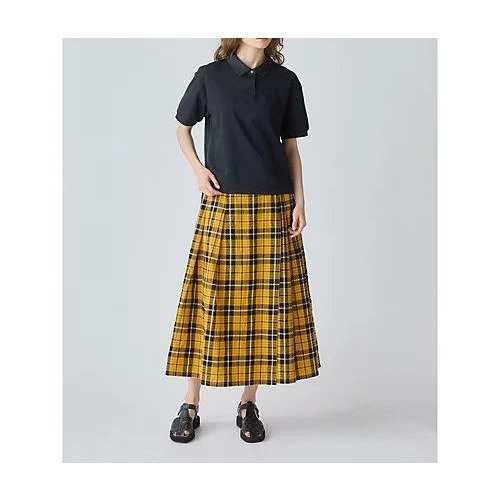 【ミディウミ/MidiUmi】のチェックラップスカート 人気、トレンドファッション・服の通販 founy(ファニー) 　ファッション　Fashion　レディースファッション　Fashion for Women　スカート　Skirts　シンプル　Simple, Minimal　チェック　Check, Plaid, Tartan　フレア　Flare, Flared　プリーツ　Pleats, Pleated　ラップ　Wrap, Wrap Design　リネン　Linen, Linen Fabric　人気　Popular, Best Seller　夏　Summer　other-2|ID: prp329100004599319 ipo3291000000032694269
