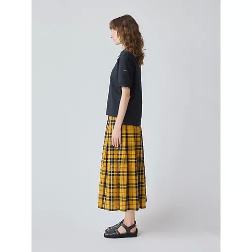 【ミディウミ/MidiUmi】のチェックラップスカート 人気、トレンドファッション・服の通販 founy(ファニー) 　ファッション　Fashion　レディースファッション　Fashion for Women　スカート　Skirts　シンプル　Simple, Minimal　チェック　Check, Plaid, Tartan　フレア　Flare, Flared　プリーツ　Pleats, Pleated　ラップ　Wrap, Wrap Design　リネン　Linen, Linen Fabric　人気　Popular, Best Seller　夏　Summer　other-3|ID: prp329100004599319 ipo3291000000032694271