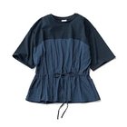 【トゥエルブクローゼット/12closet】の【洗える】異素材ウエスト ドロストカットソー 人気、トレンドファッション・服の通販 founy(ファニー) ファッション Fashion レディースファッション Fashion for Women トップス・カットソー Cut & Sew Tops カットソー・ベーシックTシャツ Cut-and-Sewn Tops / Stretch Tees & Basics カットソー Cut and Sewn Top カーゴパンツ Cargo Pants, Utility Pants トレンド Trend, Trending Now ドッキング Docking, Mixed Material ボトム Bottoms, Lower Wear 人気 Popular, Best Seller 夏 Summer 洗える Machine Washable thumbnail ネイビー|ID: prp329100004600377 ipo3291000000032703318