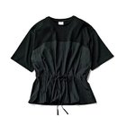 【トゥエルブクローゼット/12closet】の【洗える】異素材ウエスト ドロストカットソー ブラック|ID: prp329100004600377 ipo3291000000035311969